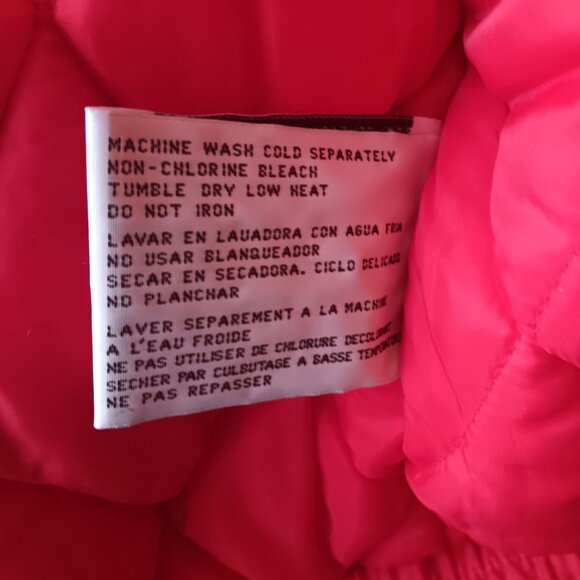 Nebraska Huskers XL Vintage Logo 7 BIG RED Puffer Jacket Nylon 1990's Football - Picture 10 of 10